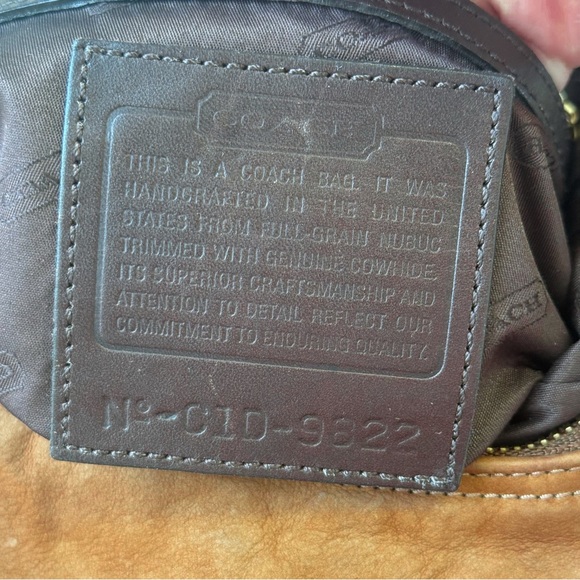 Vintage Coach 2001 Nubuck Seude Brown Leather Legacy Bucket Bag 9822 GUC - Picture 9 of 13